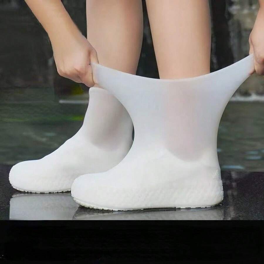 Copriscarpe riutilizzabili da pioggia, sovrascarpe impermeabili e antiscivolo in lattice spesso per uomo e donna, isolamento, Galentines, cucciolo, carnevale, primavera estate, regali per damigelle, camera da letto, spiaggia, viaggio, per uomo, per donna, vacanza, oggetti carini - Multicolore - Visualizzare 1
