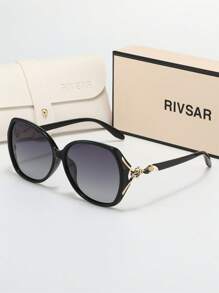 RIVSAR Óculos de Sol Vintage Fashion Polarizados para Mulheres Plus Size com Cabeça de Raposa, Elegante para Uso Externo, Casual, Festa, Viagem, Proteção Solar em Feriados, Presente de Marca Premium para Feriados, Dia dos Namorados, Natal, Halloween