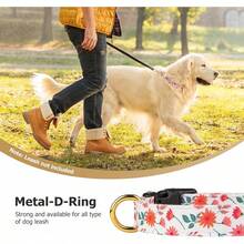 Pet Basic Dog Collars - Red and White Flower - View 6