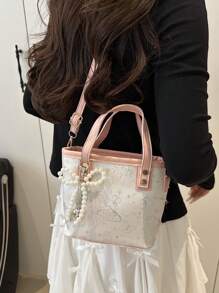 Fashionable And Minimalist Butterfly Printed Shoulder Crossbody Bag, Versatile And Elegant Contrasting Color Handbag, Suitable For Shopping, Wallets, Shopping, Young Women, College Students, Newcomers, White-Collar Workers. They Are Very Suitable For Offices, Universities, Work, Business, Commuting, Outdoor Activities, Travel, And Outings