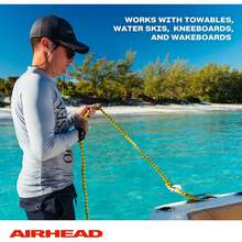 Arnés de Remolque Resistente a Granel, Duradero y Práctico, Accesorio Esencial para Actividades Acuáticas y Tubos Flotantes - Amarillo y negro - Ver 6