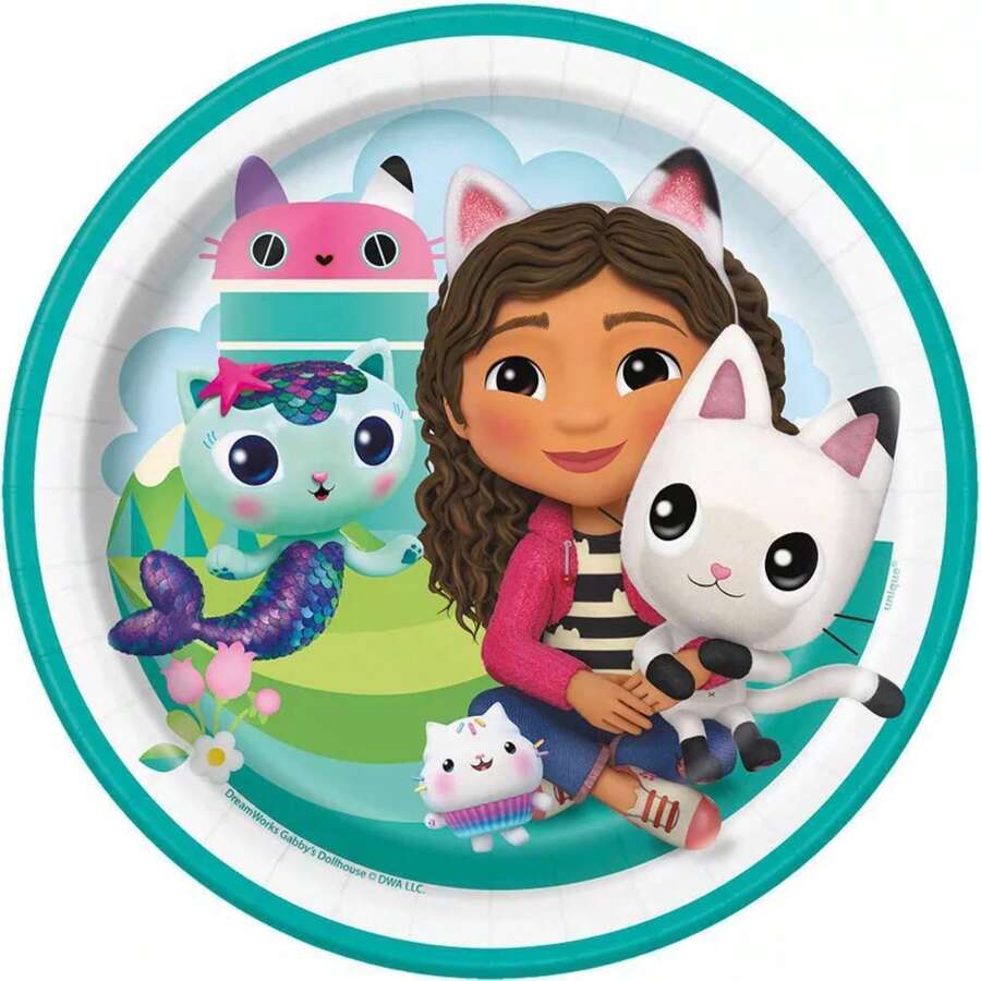 Gabby's Dollhouse 8ct Paper Party Snack Plates - 1 - 查看 1