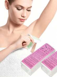 100 Peças/80 Peças/50 Peças Tiras de Cera para Remoção de Pelos Unissex, Tiras de Cera de Uso Único Profissional para Salão, Produto e Acessório Essencial para Remoção de Pelos para Barbearia, Salão de Beleza, Viagem/Papel Não Tecido Descartável para Remoção de Pelos, Acessório para Remoção de Cera