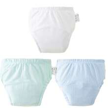 Set de 5 pañales de tela reutilizables para bebé, diseño minimalista y lindo en múltiples colores, adecuado para niños y niñas, pañales de entrenamiento para ir al baño a prueba de fugas, para todas las estaciones