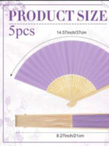 1pc/8pcs/ Folding Paper Fan Portable Decorative Wedding Hand Fan, Suitable For Weddings, Parties, Gifts And Other Fashion Items Summer Cooling,Beach,Travel