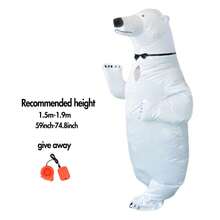 1 件（带充气鼓风机 - 不含电池）公鸡/恐龙/北极熊/马/表白浪漫爱情充气道具/大公鸡充气服装成人，服装男/女成人，舞台表演/活动派对服装道具，男女生日派对圣诞节趣味角色扮演服装。 - 彩色 - 查看 14