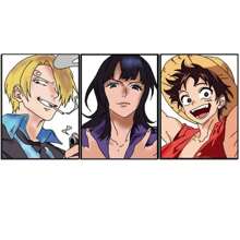 ONE PIECE 3 Pieza Set de Arte Mural Pop, Decoración de Habitación, Decoración para el Hogar, One Piece - USOPP&&ZORO, SANJI&& Boa Hancock, Poster de Anime Versión Japonesa, Arte de Pared de Anime para Dormitorio, Sala de Estar (Sin Marco)