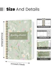 1 pieza Planificador académico semanal y mensual de enero 2026 a diciembre 2027 para mujeres y hombres, Planificador mensual minimalista A5, Cuaderno de citas, Mejora la eficiencia laboral, Útiles de oficina y escolares