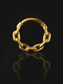 4piece/1 Piece 防过敏 316L 不锈钢链式隔膜鼻环耳环 16G/(8mm, 10mm) 穿孔穿刺身体首饰，金银，闭环设计，男女适用，适用于耳环、鼻软骨、隔膜 - 不銹鋼身體穿孔首飾 - 查看 7