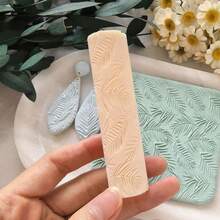 9 Styles Polymer Clay Texture Roller, Flowers Grass Geometric Pattern High-Precision Polymer Clay Crafting Tools For Polymer Clay Earrings Jewelry, Work With Polymer Clay Cutters, 3D Printed Texture Roller - 肌理滾軸 - 查看 13