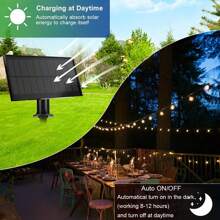 G40 solar Light Chain bulbo Ball rope patio Light Chain camping solar garden Party Street terraza decoración del patio