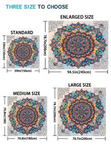 1pc New Outdoor Waterproof Sandproof Digital Printed Picnic Mat/Beach Towel, Fashion And Fresh Pattern, Suitable For Camping And Picnic - Multicolor - View 4