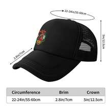 Printed Inner Samurai Tiger Everyday S Black Baseball Cap - Adjustable Washed Dad Hat - Breathable, Lightweight & Durable - Unisex Outdoor Sports Trucker Hat & Casual Wear Fisherman Hat - 黑色 - 查看 2