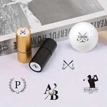Customized Golf Ball Stamp, Personalized Golf Ball Stamp - Self-Inking Golf Ball Marker, Reusable Golf Ball Marker Tool, Unisex Accessories And Gifts, Premium Golf Ball Stamp: Leave Your Mark On Every Shot - Black Set (black Shell + Black Ink) - View 5
