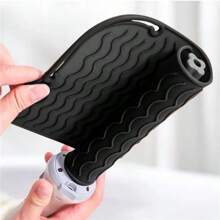 1 Pieza Almohadilla de silicona multiusos resistente al calor, soporte para rizador, almohadilla de aislamiento térmico, protector de escritorio antideslizante con textura, estera anticalor reutilizable para herramientas de belleza, alfombrilla de estación de estilo resistente a arañazos, accesorios de peinado resistentes al calor para planchas, rizadores, salón en casa, seguridad del mostrador del baño, almacenamiento de herramientas de belleza, uso en múltiples superficies, esenciales de tocador