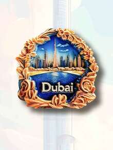 1pc UAE Souvenir Khalifa Tower Refrigerator Magnet, High-End Home Decoration Magnetic Sticker Gift - Multicolor - View 12