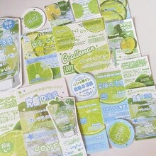 新鲜水果主题照片卡包装材料套装柠檬封口胶卡头卡背包装套装，学校用品，返校 - Color - 查看 1