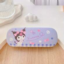 Sanrio 2 pièces Étui à lunettes Hello chat, Chiffon de nettoyage de lunettes Hello chat, Coffret de rangement 2 pièces pour Lunettes modes avec chiffon de nettoyage de lunettes, Etui à lunettes, Monture de lunettes, Etui à lunettes, Accessoires de lunettes unisexes Conception charmante Boîte de rangement de lunettes portable en matériau PU résistant à la pression