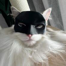 1 pieza Máscara de cabeza de gato impresa en 3D, hecha de material PLA de alta calidad, máscara clásica de cara de gato para Halloween, Navidad, Pascua, Acción de Gracias - Máscara de disfraz de animal para cosplay