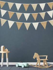 1pc Jute Burlap Banner - 3.6m Multicolor Triangle Pennant, Universal Holiday Garden Bunting Garland For Wedding, Birthday, Engagement, Easter, Graduation, Boho Party Decorations, Bridal Shower, Party Backdrop Decorations, Home Decor, Gifts (12 Flags) Room Decor Bedroom Decor Wall Decor - Multicolor - View 5