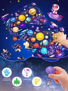 Puzzle temático de papel grueso con diseños de océano, astronautas, dinosaurios y otros temas, un regalo ideal para niños y niñas de 3 a 6 años para el desarrollo interactivo en interiores - Rompecabezas temáticos - Ver 3