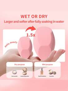 1pc Extra Large 2-In-1 Makeup Sponge, Olive Oil Shaped Dual-Edged Makeup Puff, Reusable & Washable Makeup Applicator Suitable For Powder, Liquid, Setting Makeup, Soft Texture, Ideal For Men And Women, Portable Daily/Travel Essential