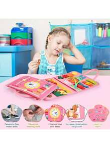 Busy Board Montessori Toys For Girls & Boys Gifts, Sensory Toys,Educational Travel Toys, Preschool Activities For Learning Fine Motor Skills, Toddler Board Ages Educational Toys,Busy Board Montessori,Fine Motor,Fine Motor Skills
