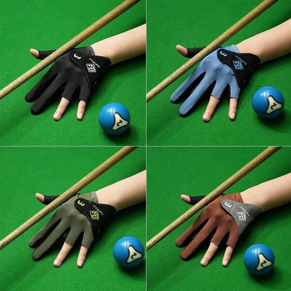 1 Pc Billiards Gloves Pool Gloves 3 Fingers Show For Left Hand Anti-Slip Breathable Snooker Gloves Billiards Accessories