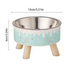 1pc/2pcs/3pcs Stainless Steel Elevated Pet Bowls With Sturdy Stand, Anti-Slip & Anti-Spill, Large Capacity For Cat And Dog Food And Water