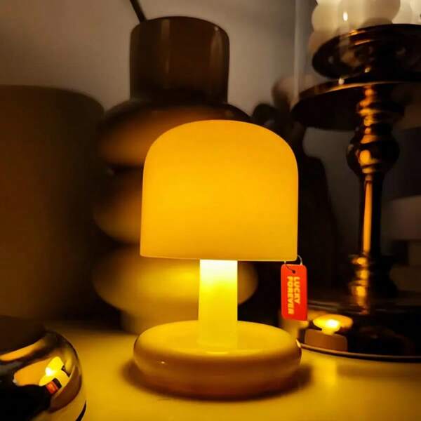 1 pezzo Lampada da notte mini tramonto - lampada da notte a LED con controllo touch in plastica moderna, adatta per ufficio, casa, feste e decorazioni per l'atmosfera del palco, illuminazione domestica | design del tramonto | struttura in plastica, lampada da scrivania mini