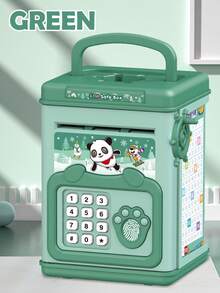 1box Atm 储蓄罐，带密码和指纹解锁，玩具硬币存储，音乐/音效/语音提示，手动卷纸，手持，教育，适合 3 岁及以上儿童的亲子互动，随机配件（不包括普通电池），经儿童认证 - 彩色 - 查看 12