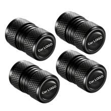 4pcs Tire Valve Caps, Valve Stem Caps For Toyo Ta Audi VW Benz BWM Nissan Hon Da Hyun Dai Kia For D And So On, Alloy Car Tire Caps For Corrosion Resistant Leak-Proof Car Accessories, Black