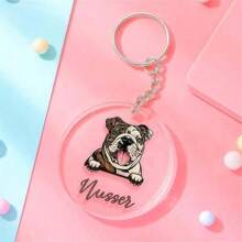 1 Foto, Tekst Gepersonaliseerde Acryl Sleutelhanger, Sleutelhanger, Transparante Acryl Ronde Acryl Sleutelhanger. Huwelijksgeschenken, Jubileumgeschenken, Thuisgeschenken, Moederdaggeschenken, Vaderdaggeschenken, Geschenken voor moeder/vader, Geschenken voor hem/vriend/echtgenoot, Geschenken voor haar/vriendin/echtgenote