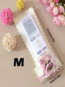 1pc Fabric Floral Remote Control Dust Cover, Remote Holder Decor, Cute Home Decoration,Kitchen Decor,Household Items,Mother's Day Gift,Bedroom Decor,Garden,Kitchen Decor,Summer,Beach,Travel Essentials,Room Decor,Squishy,Graduation - Multicolor - View 5