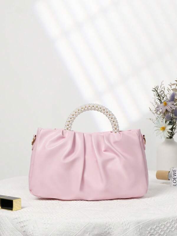 حقيبة يد جديدة موضة مربعة صغيرة مزينة باللؤلؤ، حقيبة كتف وحقيبة جسم, محفظة للهاتف المحمول، هدية عيد الأم، حقيبة حفلة زفاف مزينة باللؤلؤ