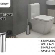 1个304不锈钢拉丝金落地式马桶刷架，可清洁边角缝隙，壁挂式紧凑型马桶刷及支架，不锈钢手柄，金色、黑色和拉丝金可选，浴室配件，浴室工具 - 落地馬桶刷 - 查看 4