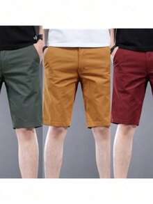Kit 3 Men's Twill Bermuda Shorts - Color caoba - Ver 1