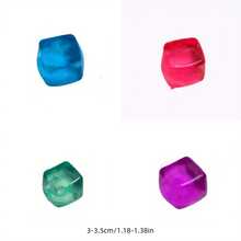 可爱的迷你立方体积木，极具吸引力的彩色透明立方体，柔软的立方体，方形设计，包括粉色、紫色、蓝色、绿色、红色 - 彩色 - 查看 7