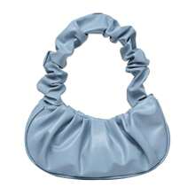 [Bolso de mano elegante] Bolso tipo hobo con pliegues en forma de nube | | Cierre magnético, correa arrugada | Bolso de mujer | Para outfits casuales o de noche | Elegante