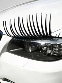 2pcs Car Eyelashes, Car Stickers, Headlight Eyelashes, Personalized Stickers, Cute Fake Eyelashes, Car Stickers, Beetle Eyelashes