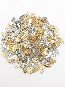 WGRXIRANYKM 20/50/100 Peças Sortidas Aleatórias de Encantos de Liga Prateada Antiga Kc Dourada a Granel para Criação de Joias, Pingente para Pulseira, Colar, Brincos, Suprimentos de Joalheria