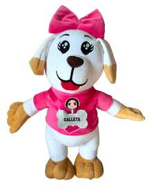 Galleta Perrita de Lara Campos, Mascota de peluche , Rhenne nuevo Regalo, Rene Rana Peluche perrita galleta Rana Saltarina nuevo, moda, novedad, niños, niñas, baile, verde, brincos lara campos - Rojo y blanco - Ver 1