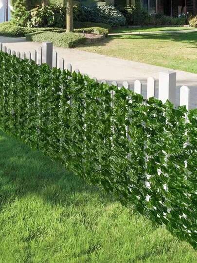 1M/3M Konstgjorda gröna lövstaketpaneler Faux sekretessstaket för hem utomhus trädgård balkongdekoration