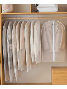 1 sac de praf pentru haine, buzunar transparent lavabil, husă de agățat pentru haine, husă de praf pentru costum, husă de protecție pentru sortarea hainelor, saci de haine agățați cu fermoar complet, huse de protecție pentru haine semitransparente pentru organizarea dulapului, material PEVA rezistent la praf și mucegai, potrivit pentru depozitarea hainelor sezoniere, economisește spațiu și este ușor de utilizat, protejează hainele de praf, umiditate și molii, perfect pentru acasă și dormitor de călătorie, organizator, depozitare acasă