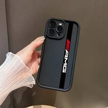 Striped Racing Car Logo Soft TPU Shockproof Phone Case Back Cover Compatible With IPhone 16 15 14 13 12 11 Pro Max X XR XS MAX 8 7 Plus Waterproof Anti-Fall Scratch Resistant - Multicolor - View 4