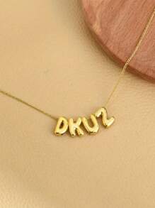 1 pieza Collar personalizado con letra de burbuja dorada y plateada para mujer, collar de colgante personalizado con baño de oro de 14K, regalo personalizado para amigos, ejecutivos, sencillo, mamá de fútbol, casual, lindo personalizado, personalizado, regalos únicos ideales para ella, novia, mamá, familia, amigos para aniversarios, cumpleaños, uso diario, baile de graduación, Día de la Madre, San Valentín, graduación, bodas