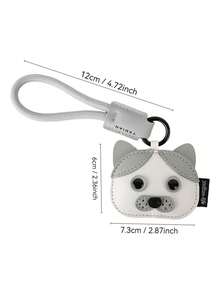 1 Stück Kreative Cartoon Katze Hund PU Farbblock Lässig interessante Tier Schlüsselanhänger, dekorativer Armband-Riemen, süßer Katzen Anhänger, Geschenk für Freundin/Mutter/Kind, Dekoration für Rucksack, Tasche, Auto, Reise, Zuhause - Verschiedenfarbig - Übersicht 5