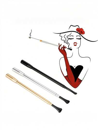 1pc Retractable Vintage Cigarette Holder, Home Decor Accessory, Holiday/Birthday Gift, Gift For Friends