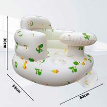 WholeNight 1 件套充气儿童座椅，婴儿学坐椅，落地式儿童座椅 - 内置泵，便携式婴儿座椅，婴儿沐浴座椅，适合 3-36 个月 - 彩色 - 查看 3