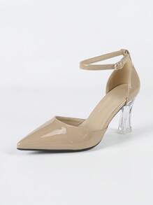 Zapatos de tacón alto con punta puntiaguda, moda para mujeres, año 2025